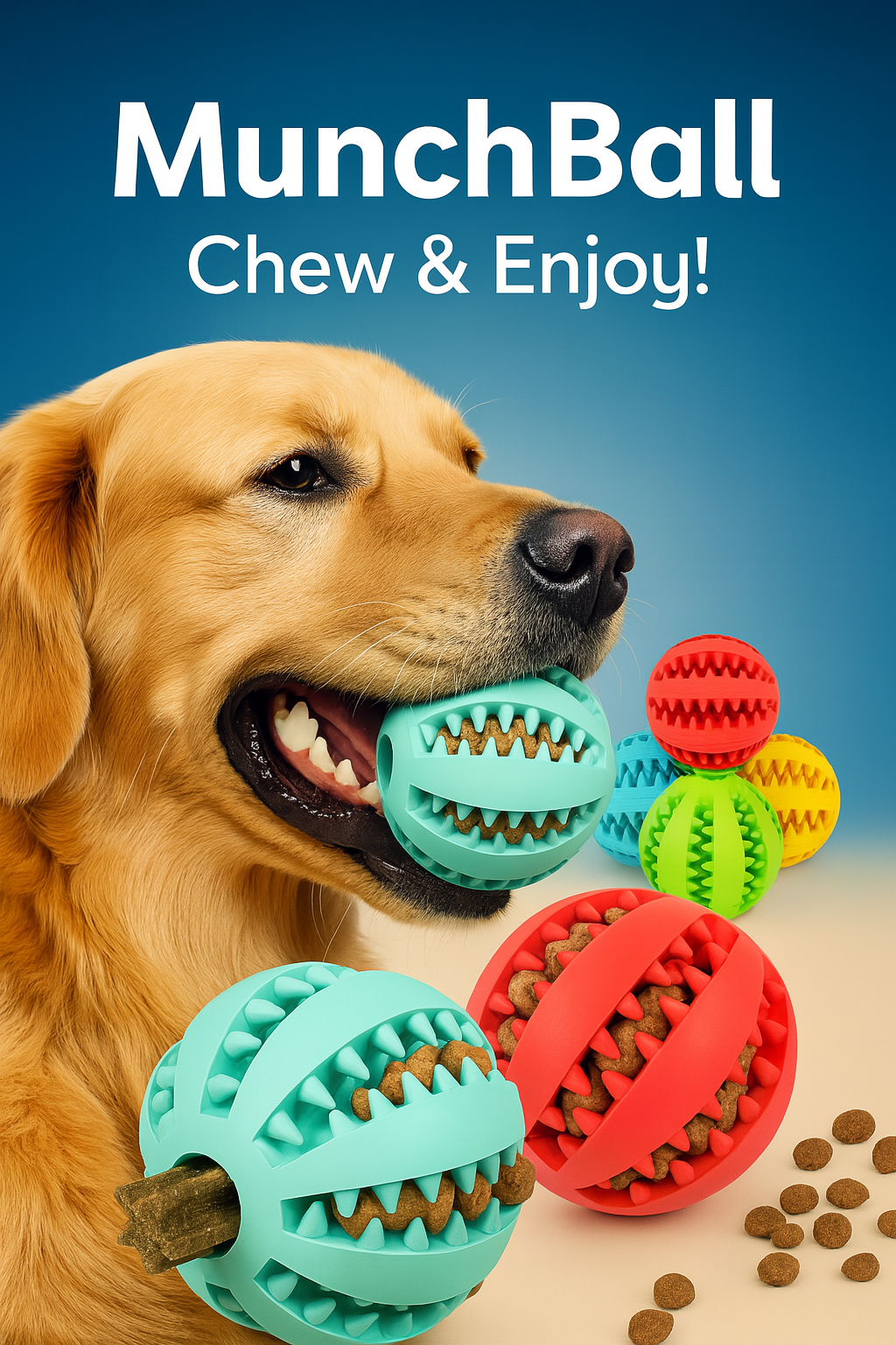 Interactive Rubber Ball – Keeps Your Pup Busy & Happy!